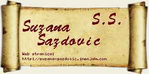 Suzana Sazdović vizit kartica